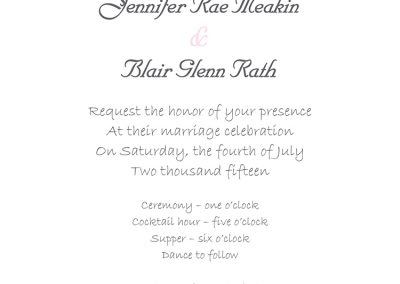 Jennifer Meakin - Wedding Invites