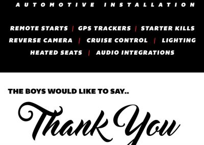 NextGen Automotive Installation - Thank You Cards